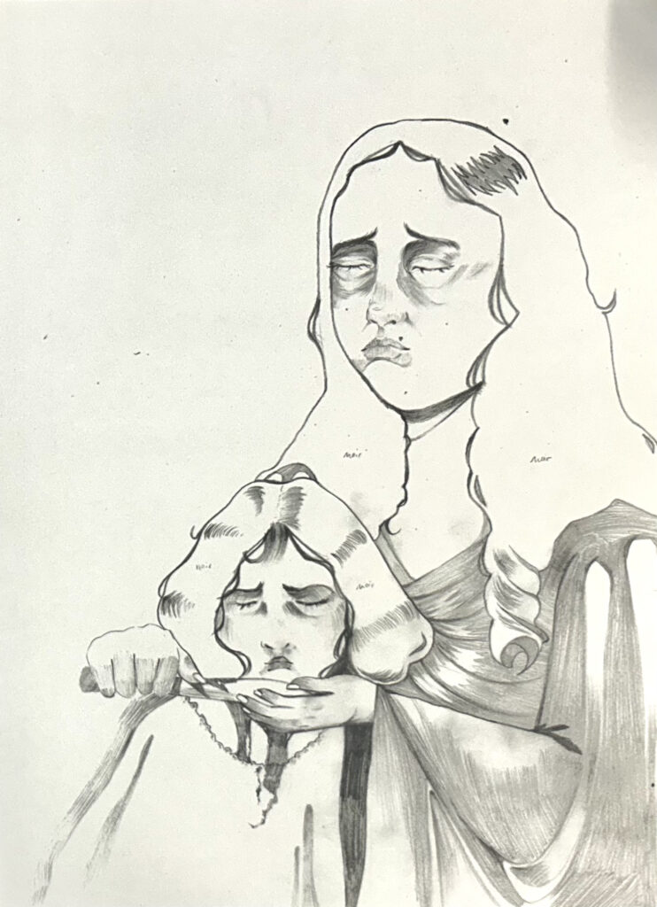 Autocensure est une impression permis par une gravure sur vernis mou, intervention de l'encre